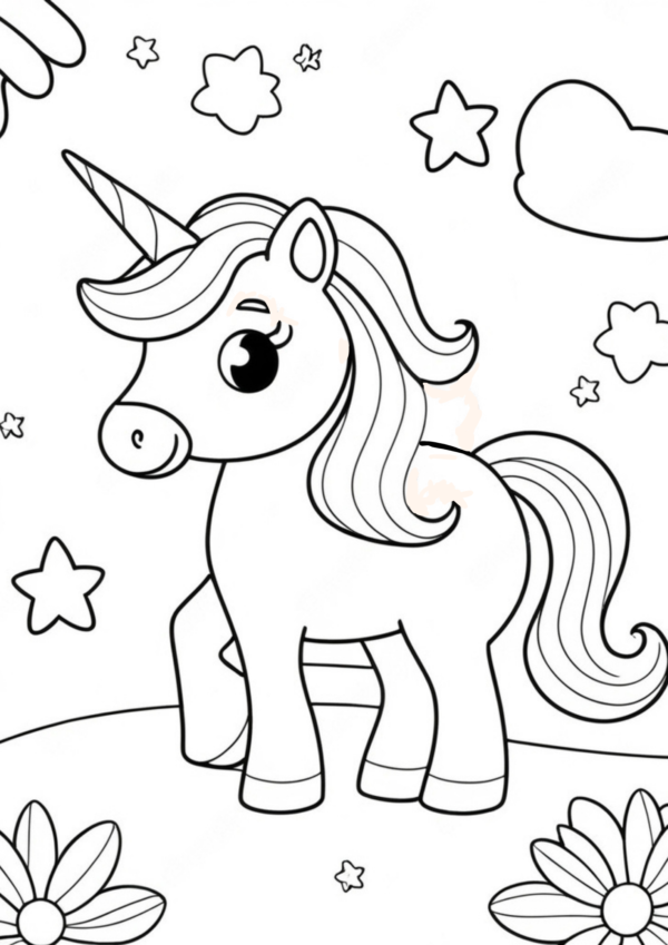 Unicórnios para colorir: 55 desenhos de unicórnios para colorir e se divertir - Image 7