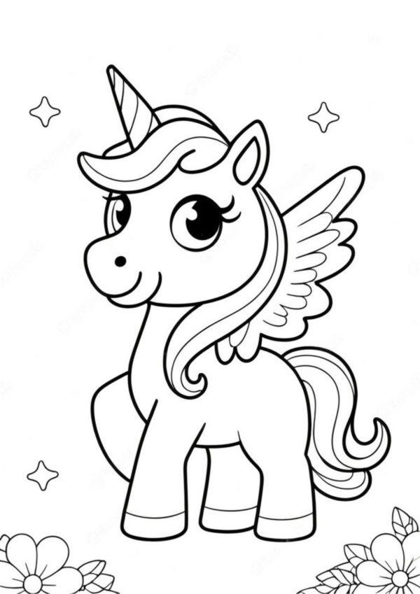 Unicórnios para colorir: 55 desenhos de unicórnios para colorir e se divertir - Image 4